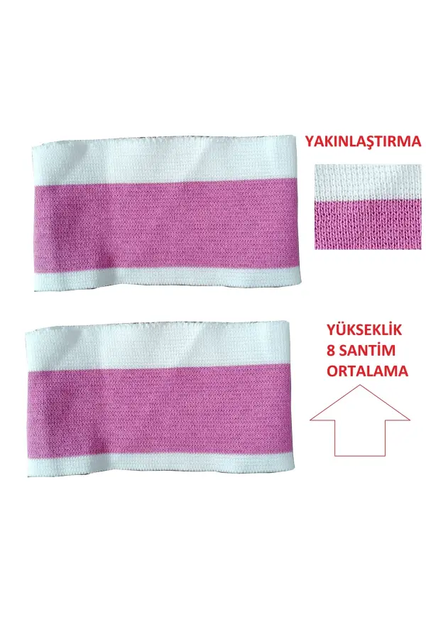 2 adet triko ribana kol manşeti dolu iğne