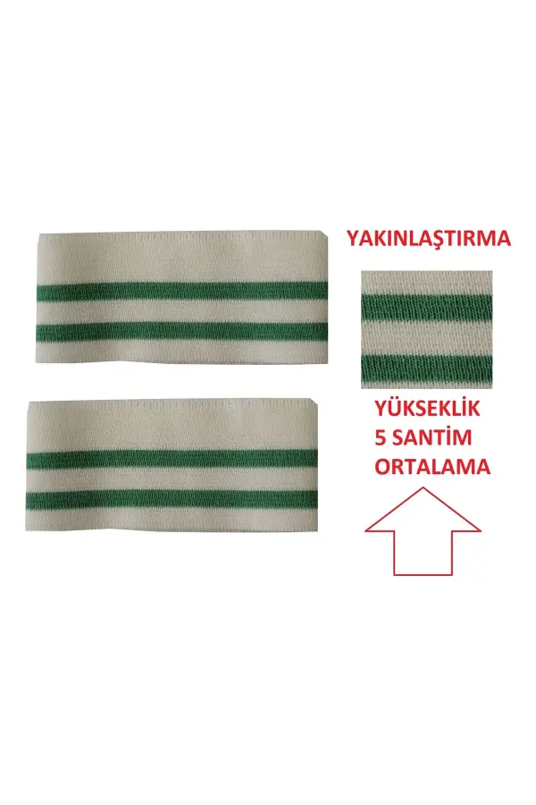 2 adet triko ribana kol manşeti ölçüleri resimlerde ve açıklamalardadır