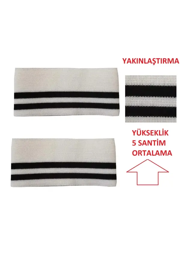 2 adet triko ribana kol manşeti ölçüleri resimlerde ve açıklamalardadır