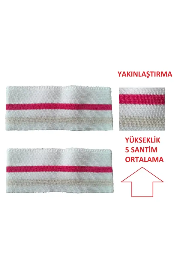 2 adet triko ribana kol manşeti ölçüleri resimlerde ve açıklamalardadır