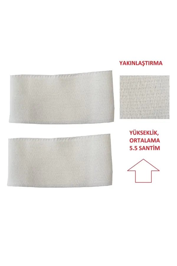 2 adet triko ribana kol manşeti ölçüleri resimlerde ve açıklamalardadır