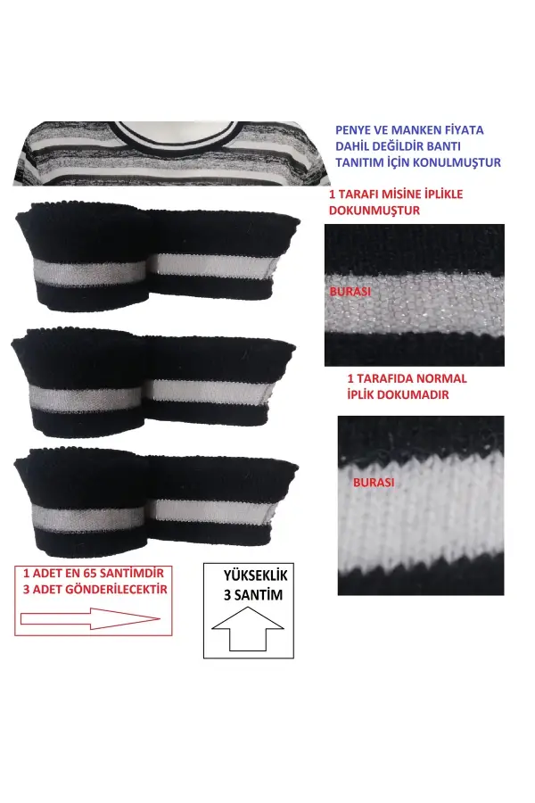 3 Adet Triko Unisex Penye Yaka Ribanası 2 Tarafıda Kullanıma Uygundur Detaylar Resimlerde Açıklamada