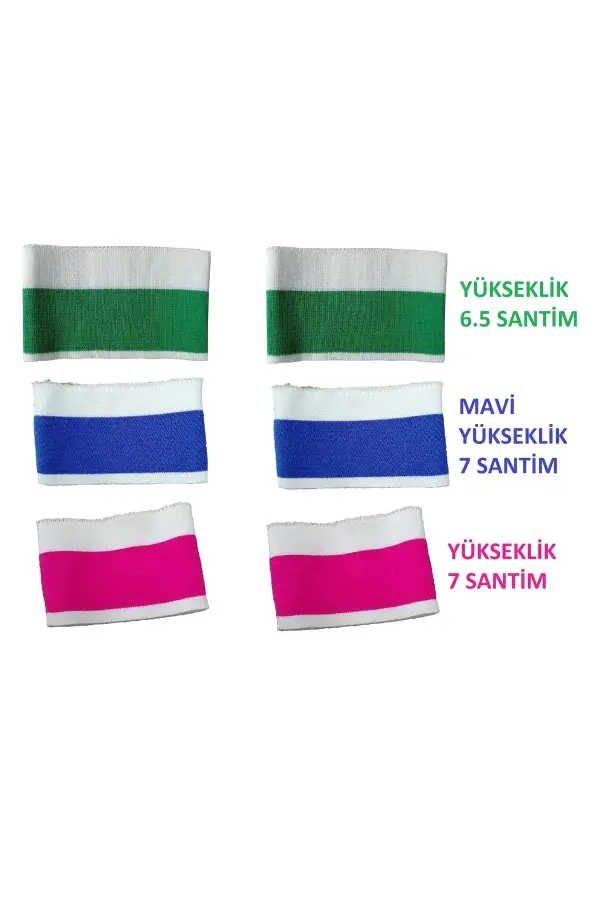 6 adet triko ribana kol manşeti dolu iğne hobi tasarım malzemeleri