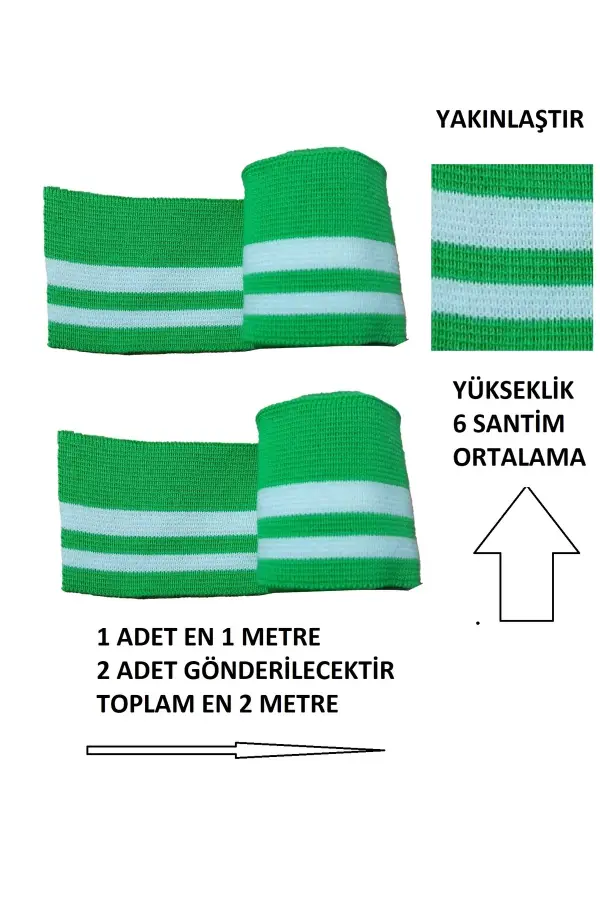 2 adet triko ribana uzun bant ölçüleri resimdedir detaylar açıklamadadır yeşil beyaz