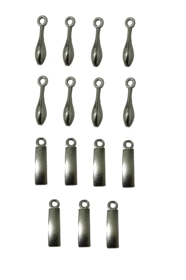 fermuar başlık ucu 15 adet gümüş rengi kullanım alanı mont çanta pantolon