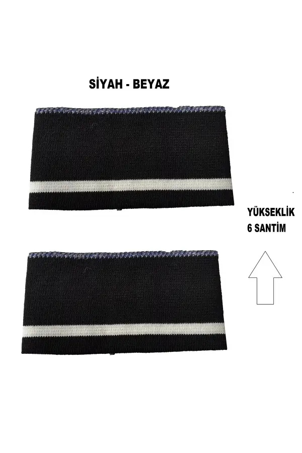 2 adet triko ribana kol bandı manşeti