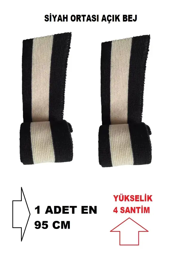 Ribana Kumaş (TRİKO DOKUMA) Hobi Tasarım Malzemesi Ribana Uzun Şerit Bant ( 2 Adet)