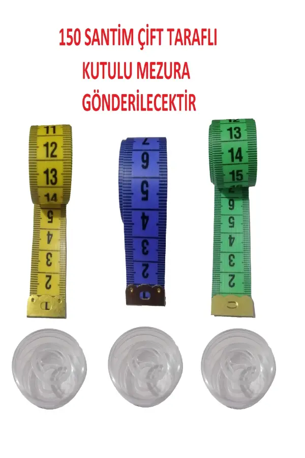 3 Adet 150 Santim Kutulu Mezura Gönderilecetir