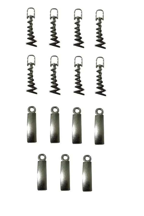 fermuar başlık ucu 15 adet gümüş rengi kullanım alanı mont çanta pantolon