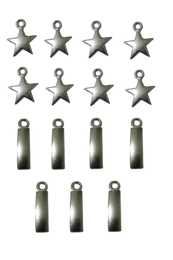 fermuar başlık ucu 15 adet gümüş rengi kullanım alanı mont çanta pantolon