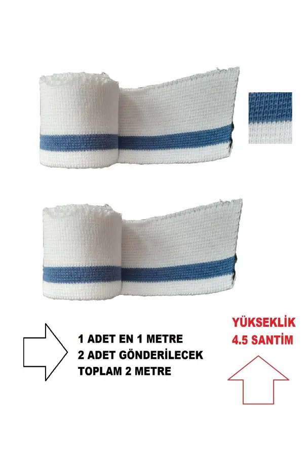 Ribana Kumaş (TRİKO DOKUMA) Çizgili hobi Tasarım Malzemesi Ribana Uzun Şerit Bant (2 ADET)