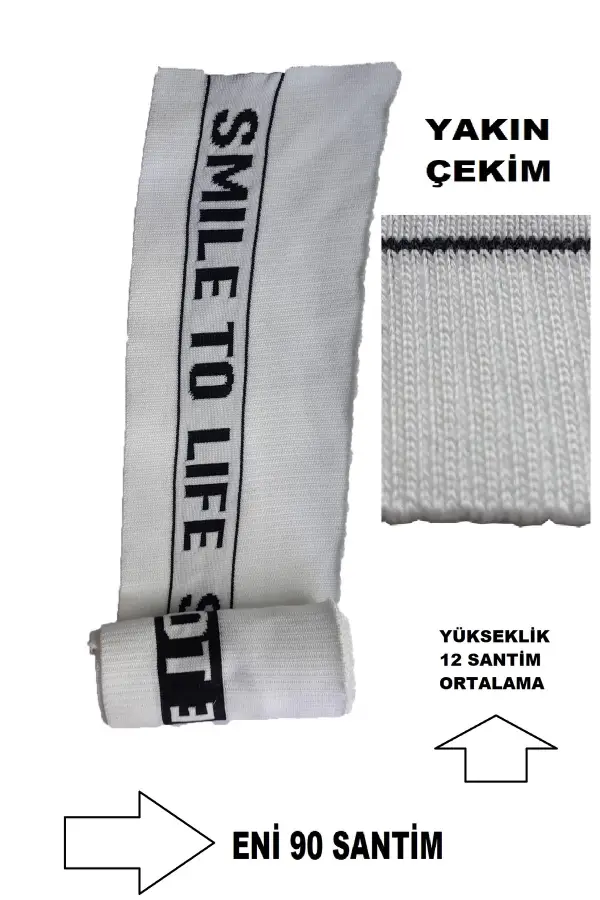 Ribana Kumaş (TRİKO DOKUMA) Hobi Tasarım Malzemesi Ribana Uzun Şerit Bant ( 1 Adet)