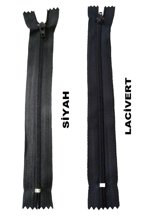 18 santim fermuar 10 adet siyah 10 adet lacivert pantolon fermuarı