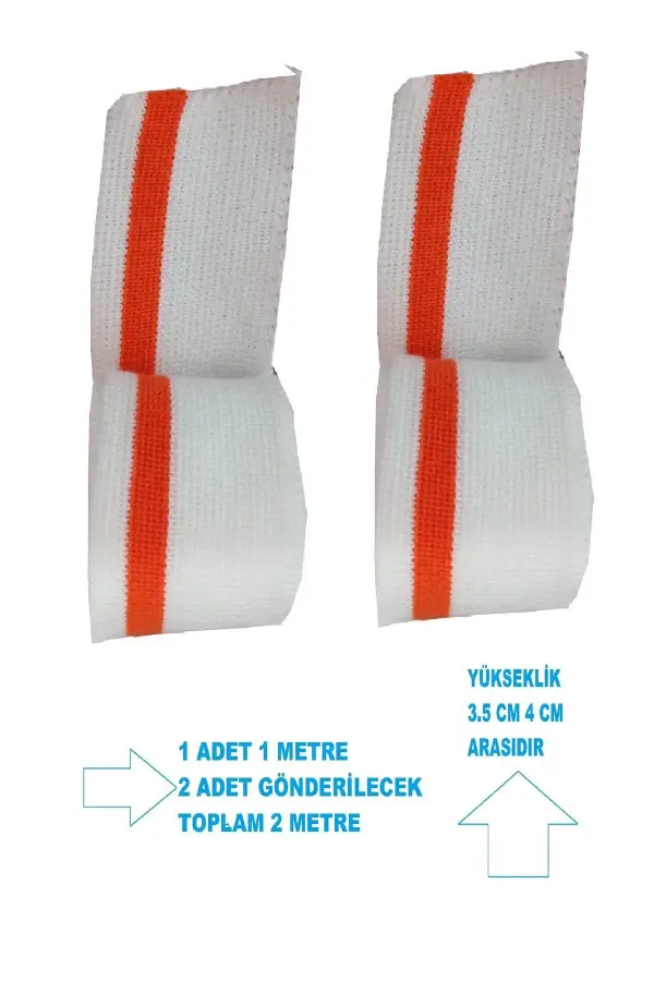 Ribana Kumaş (TRİKO DOKUMA) Çizgili hobi Tasarım Malzemesi Ribana Uzun Şerit Bant (2 ADET)