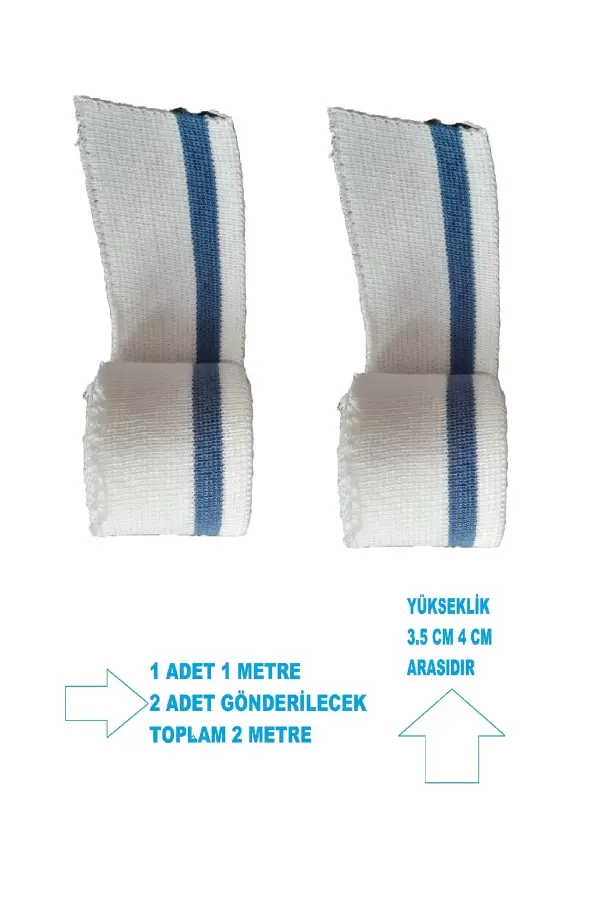 Ribana Kumaş (TRİKO DOKUMA) Çizgili hobi Tasarım Malzemesi Ribana Uzun Şerit Bant (2 ADET)