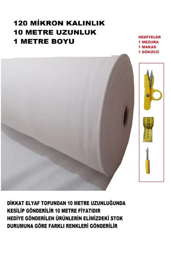 10 Metre Boyu 1 Metre Eni Fitillik Elyaf Kırkyama Patchwork Elyafı Sıkıştırılmış Elyaf 120 Mikron