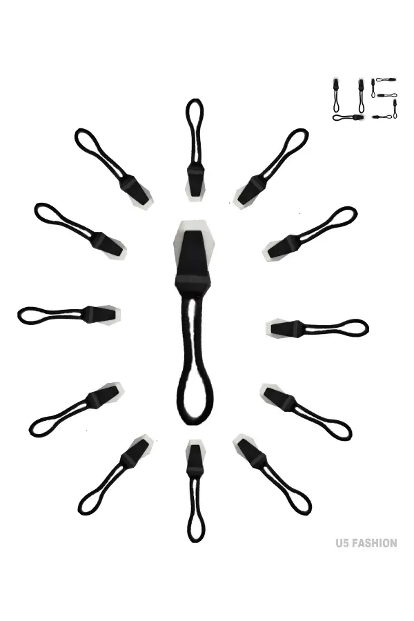 20 Adet Fermuar Elcik Fermuar Çekme İpi Fermuar Ucu