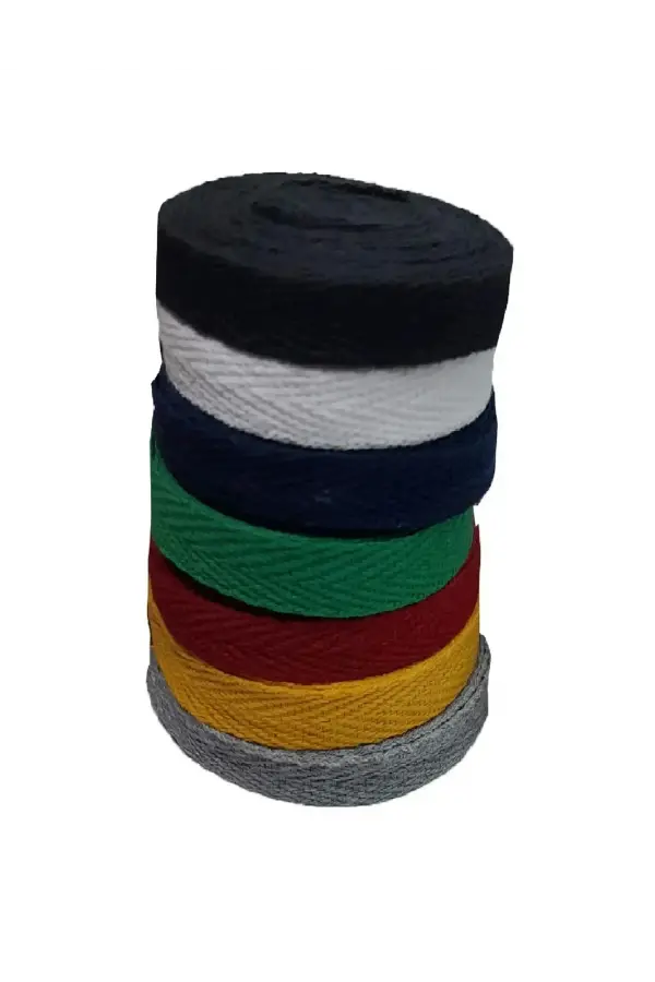 Ekstrafor Şerit 1 cm – 7 Renk Balıksırtı Pamuklu Dar Dokuma Toplam 21 Metre Set