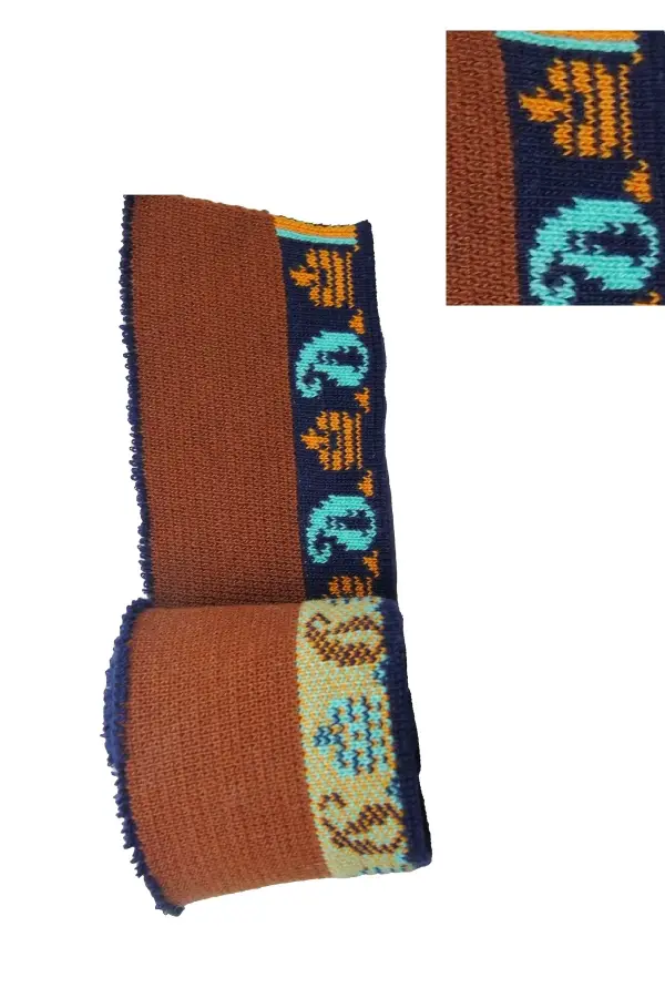 Ribana Bant Triko Dokuma Şerit 95x5 cm Lacivert Desenli 2 Adet t507