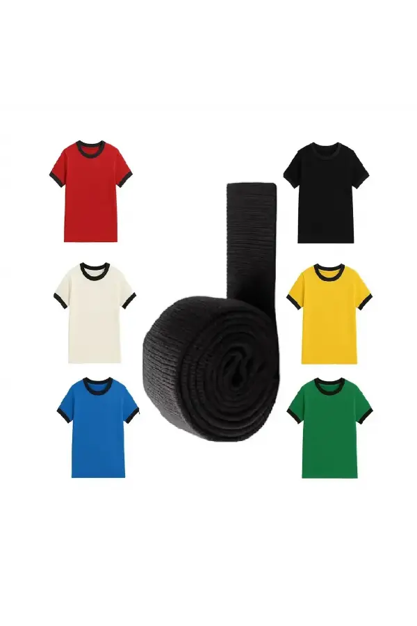 Ribana Yaka Kol Bandı – Triko Dokuma – Siyah – 1 Metre x 3 cm – 2 Adet