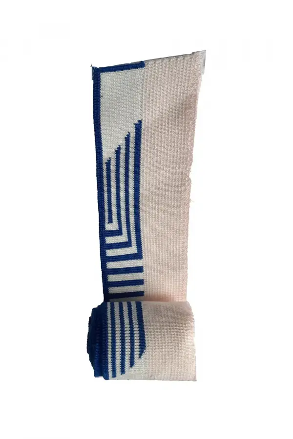 Triko Dokuma Ribana Şerit 95 En 5 cm Geniş Mavi Beyaz Açık Pembe – 1 Adet t501