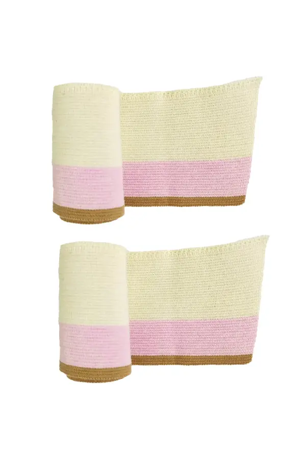 Triko Ribana Bant En 72 cm Boy 7 cm 2 Adet Kahve Pembe Bej T553