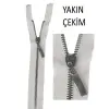 Fermuar metal dişli beyaz 55 cm 1 Adet Tekstil Malzemesi F-702