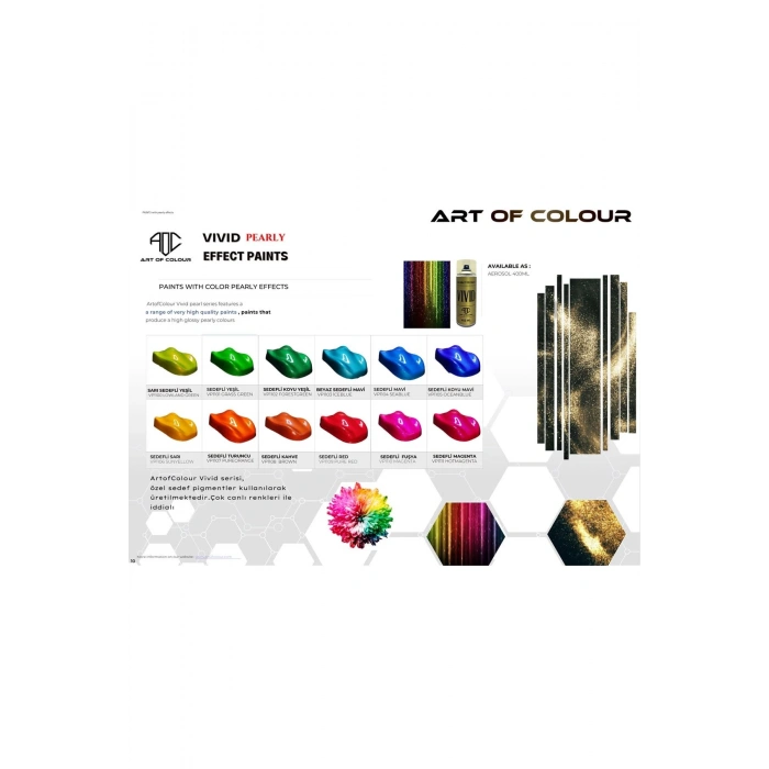 Art0fColour VIVID Serisi – Sedefli & Metalik Efektli Oto Sprey Boya Magenta Fuşya Pembe