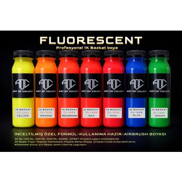 Art of Colour Fluorescent 1K Bazkat Boya – Airbrush Uyumlu Floresan Renkler