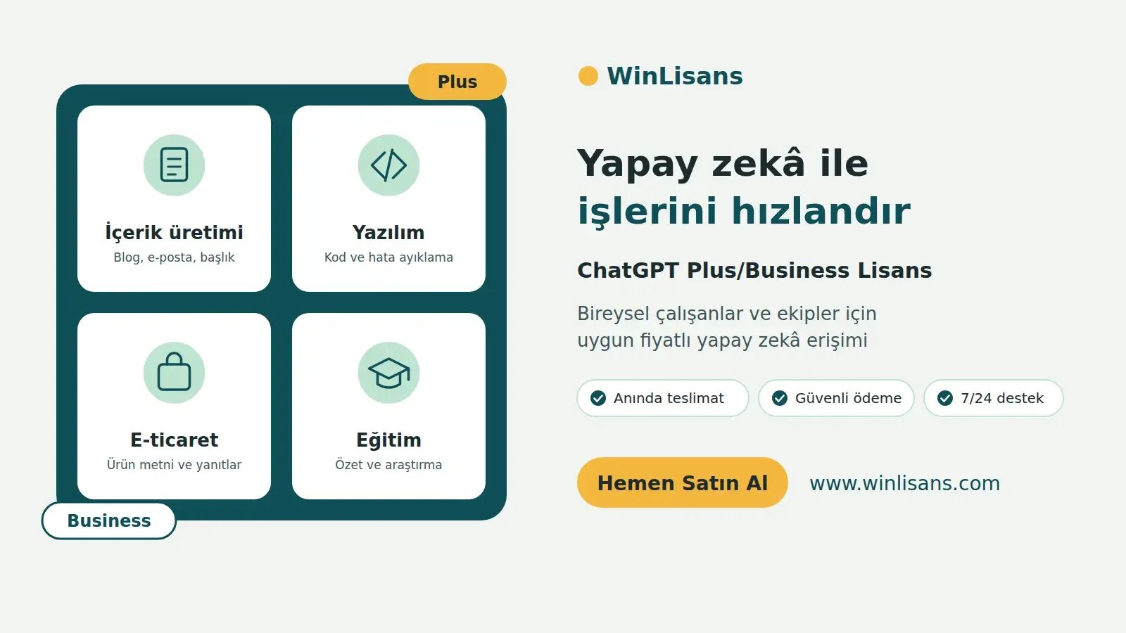 chatgpt plus business kullanim alanlari