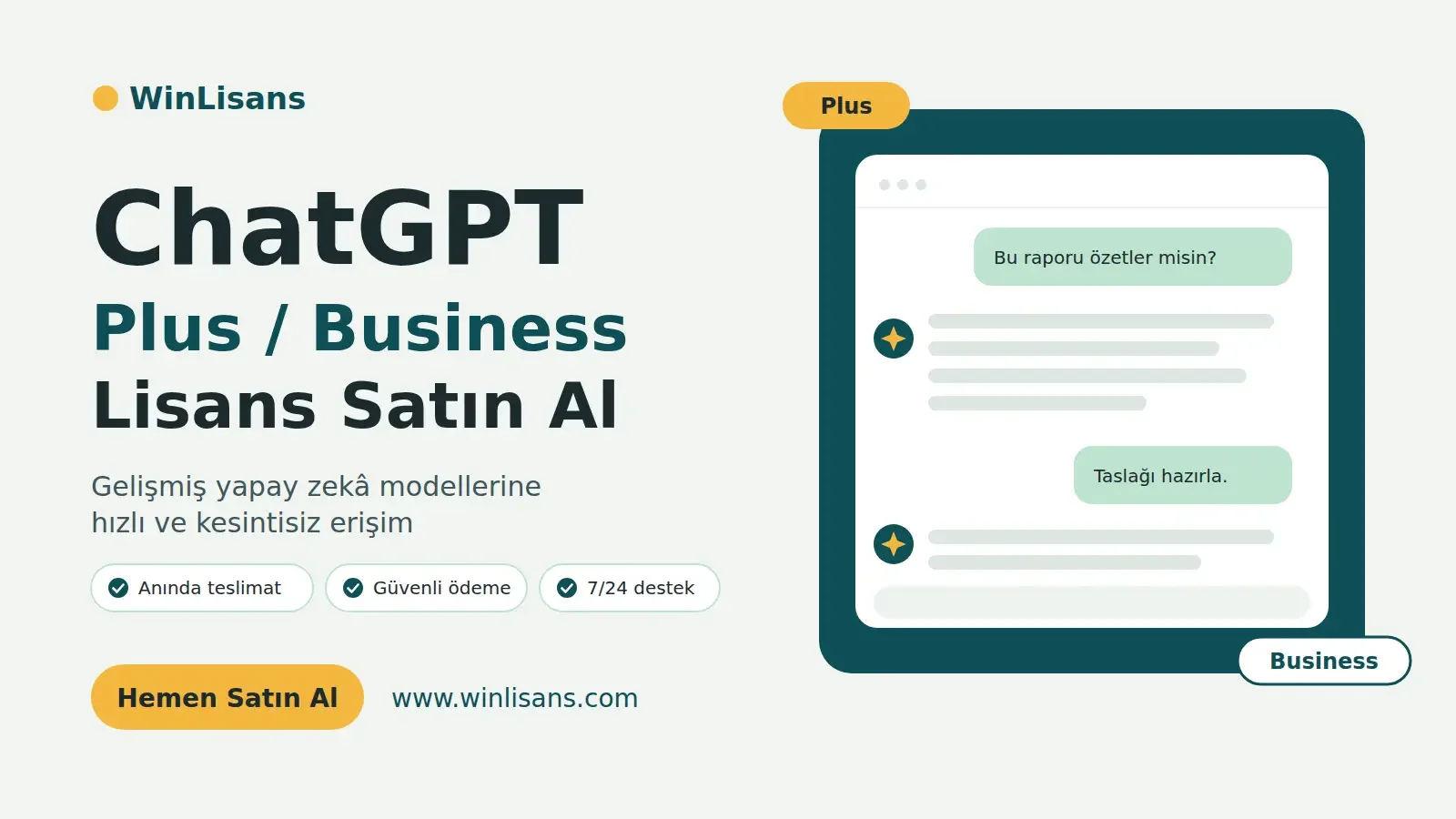 chatgpt plus business lisans satin al