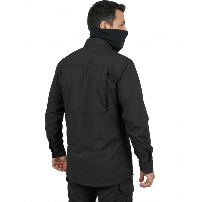 TREKKİNG GÖMLEK SİYAH OUTDOOR TACTİCAL KORUMA GÖMLEĞİ LİKRALI