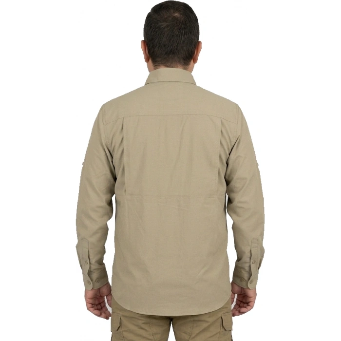 TREKKİNG GÖMLEK BEJ OUTDOOR TACTİCAL KORUMA GÖMLEĞİ LİKRALI