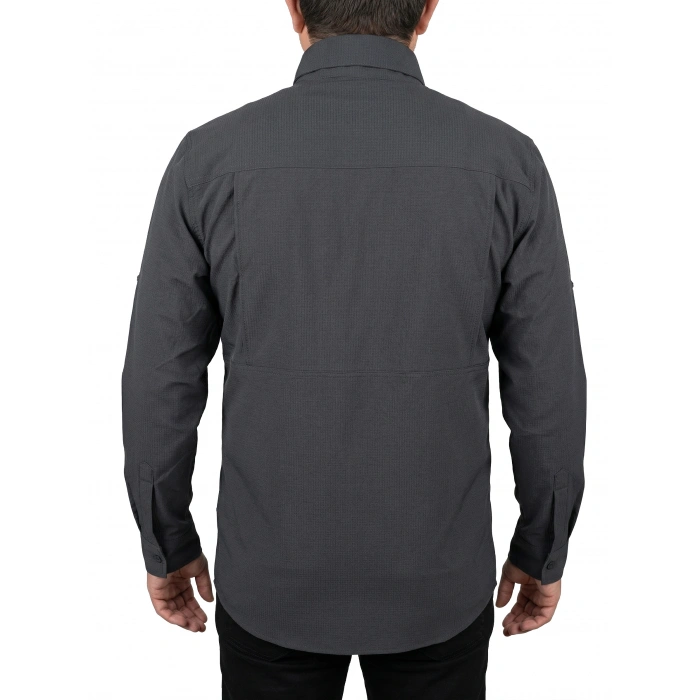 TREKKİNG GÖMLEK ANTRASİT OUTDOOR TACTİCAL KORUMA GÖMLEĞİ LİKRALI