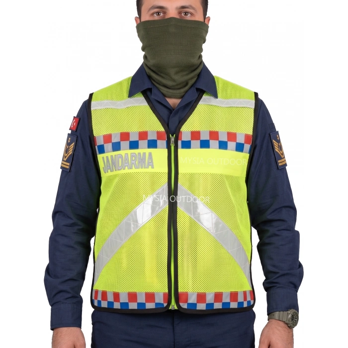 JANDARMA ASAYİŞ TRAFİK FOSFORLU SARI FİLELİ YELEK