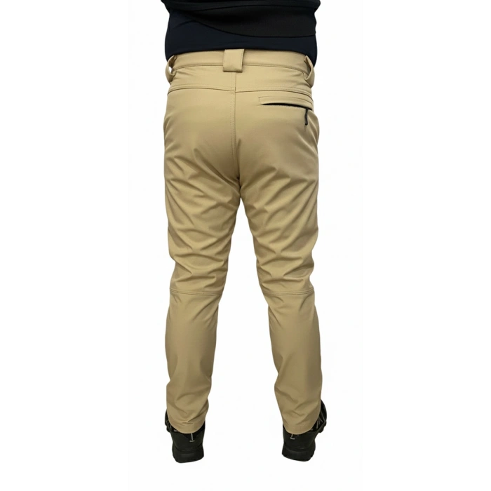 AÇIK BEJ SOFT SHELL PANTOLON İÇİ POLARLI