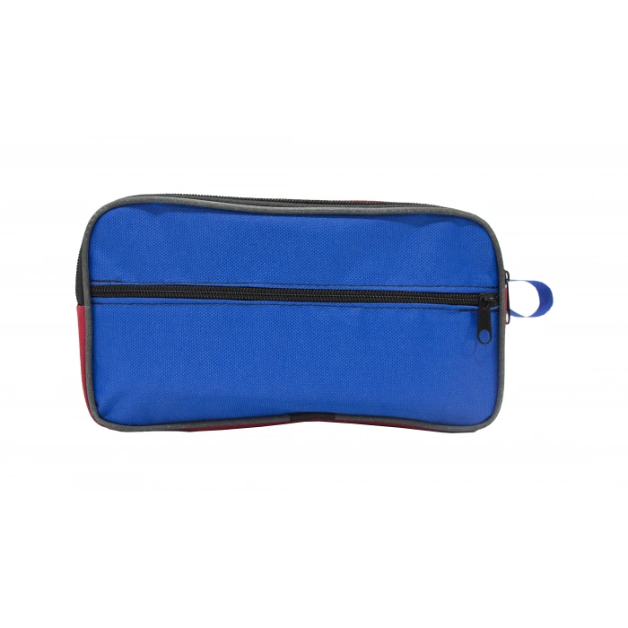 ASKERİ TRAŞ ÇANTASI ÇİFT FERMUARLI KIRMIZI MAVİ JANDARMA