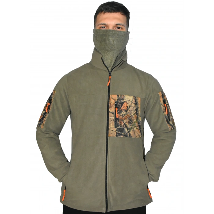 HAKİ ORMAN DESEN TAKTİK POLAR MONT AVCI MONT 7 CEP