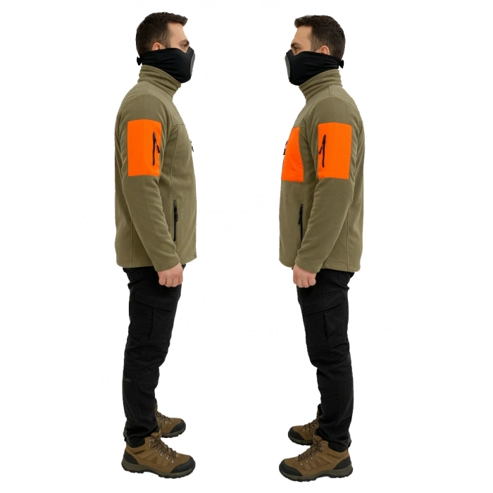 HAKİ TURUNCU SOFT SHELL TAKTİK POLAR MONT AVCI 7 CEP