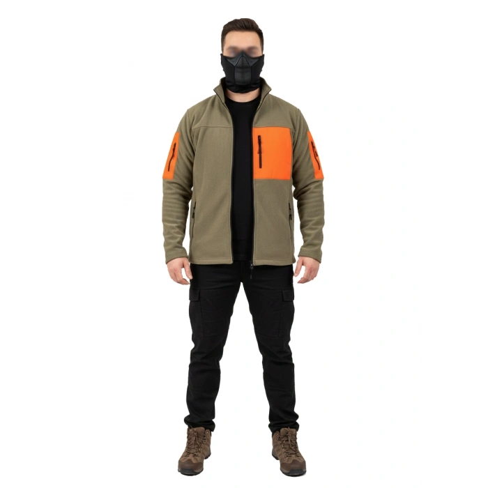 HAKİ TURUNCU SOFT SHELL TAKTİK POLAR MONT AVCI 7 CEP