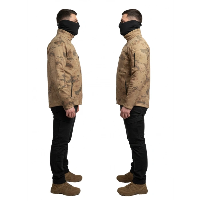 JANDARMA KAMUFLAJ DESEN TAKTİK POLAR MONT AVCI MONT 6 CEP