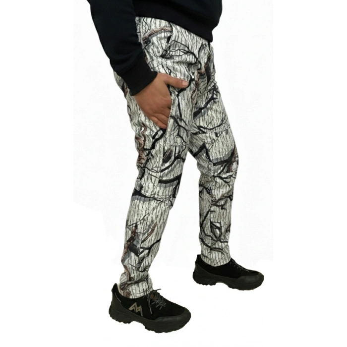 KAR DESEN SOFT SHELL PANTOLON AVCI PANTOLON İÇİ POLARLI