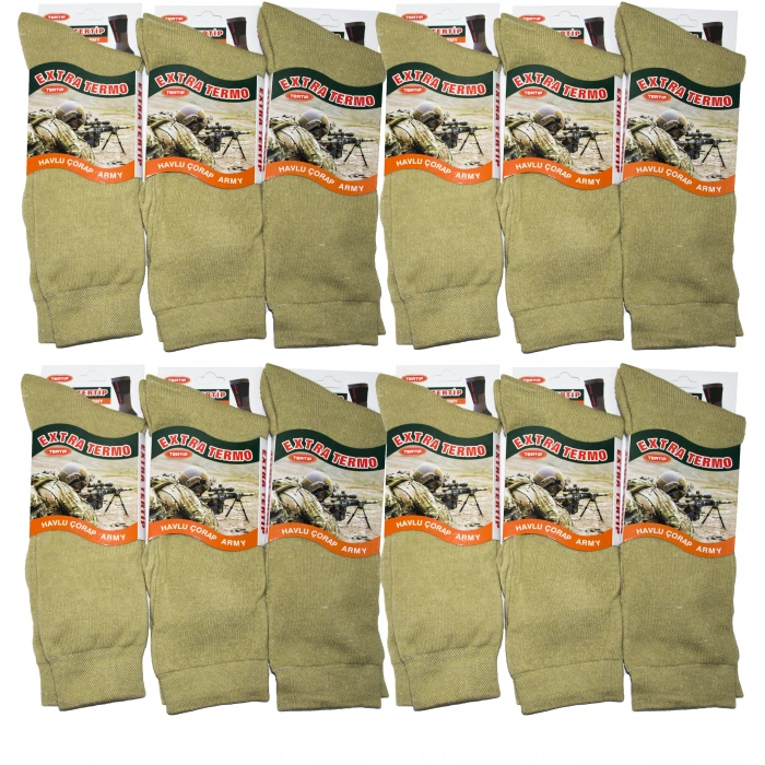 KIŞLIK HAVLU NANO ASKER ÇORABI 12li