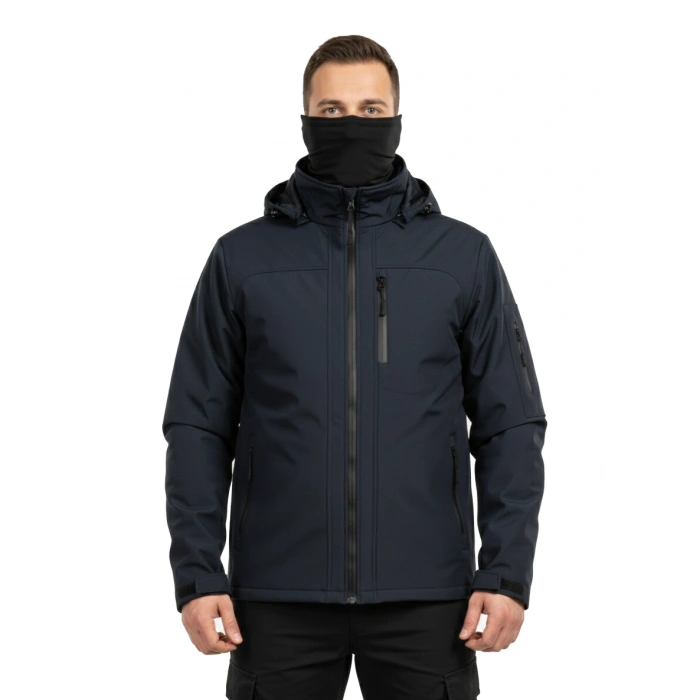 LACİVERT SOFT SHELL MONT ÇİFT KAT POLARLI