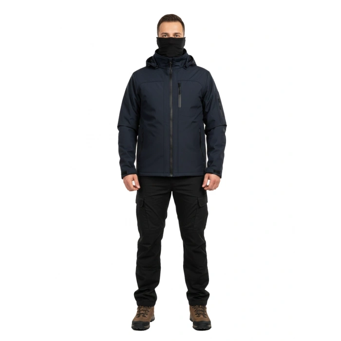 LACİVERT SOFT SHELL MONT ÇİFT KAT POLARLI