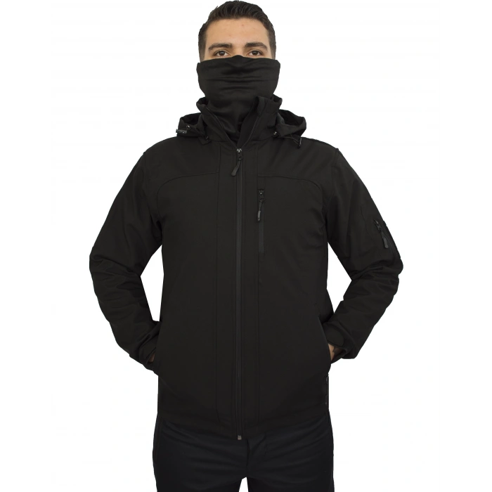 SİYAH SOFT SHELL MONT İÇİ POLARLI