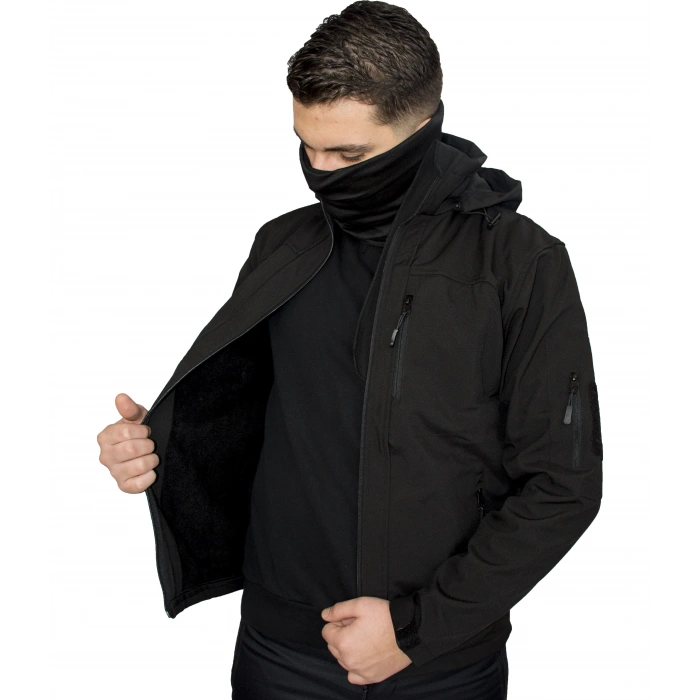 SİYAH SOFT SHELL MONT İÇİ POLARLI