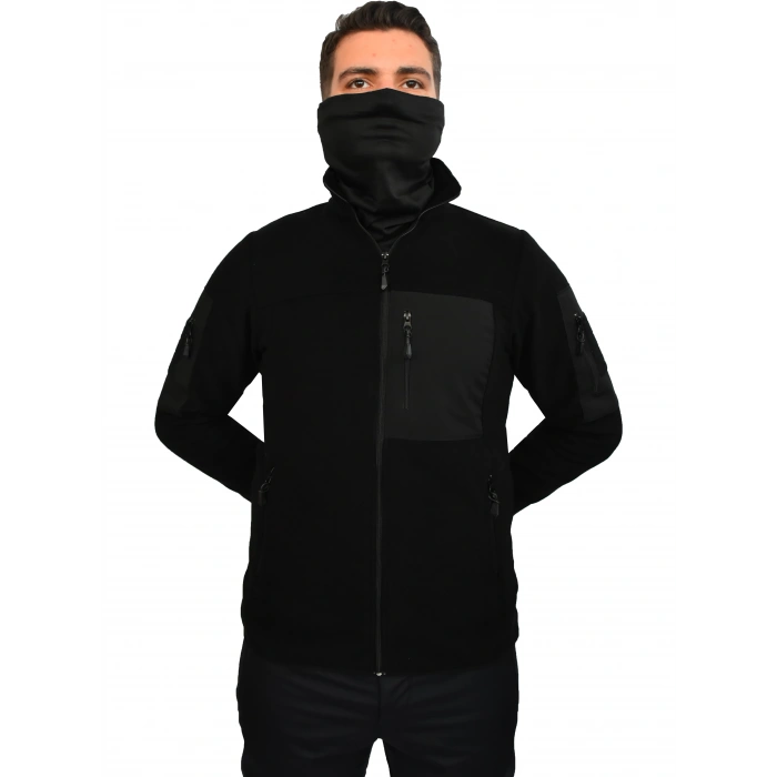 SİYAH TAKTİK POLAR MONT 7 CEP