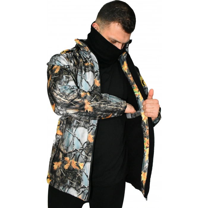 SOFT SHELL MONT AVCI SAZ ORMAN DESEN ÇİFT KAT POLARLI