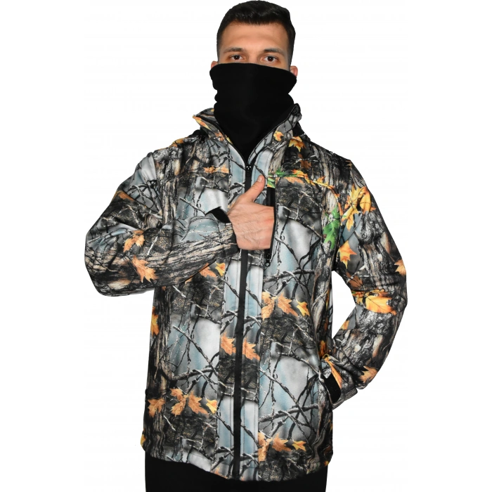 SOFT SHELL MONT AVCI SAZ ORMAN DESEN ÇİFT KAT POLARLI